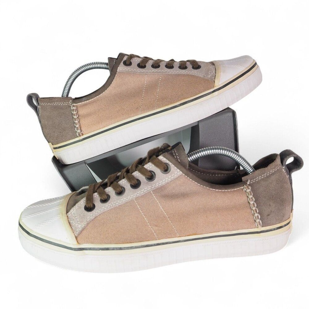 Sorel Sentry Hemp Canvas Low Casual Sneakers Brown / Grey NM1670-023 Men's 11.5